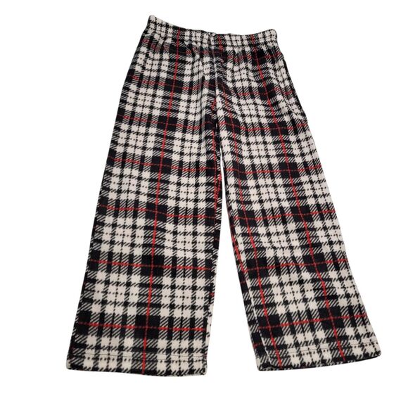 Mad Dog Girls Black/White Plaid Fleece Pajama Pant Size Small(6) - Picture 1 of 8